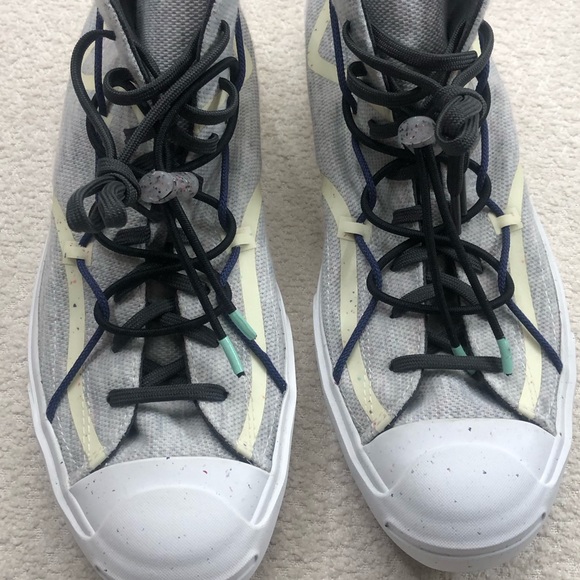 Converse Renew Morphlon Jack Purcell Rally Mid Top Sneakers Mens Size 13 Gray - Picture 15 of 16